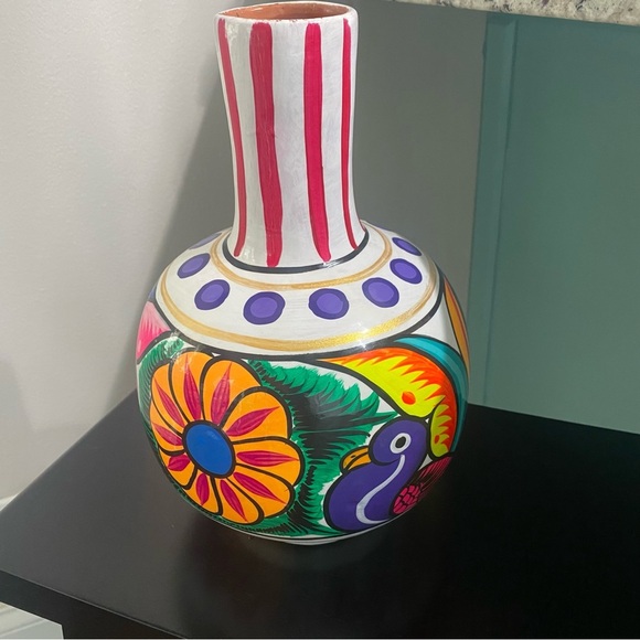 TONALA MEXICAN POTTERY HAND PAINTED WATERY JUG - Picture 1 of 7